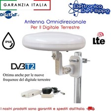 Antenna TV Nautica Per Barca o Camper DVB-T2 Digitale Terrestre Elcart HD