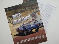 Clipping Ritaglio Articolo 2016 CHEVROLET CORVETTE C2 Passo Corto e Potente