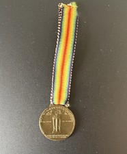 Medaglia mignon interalleata per la vittoria 1914 1918