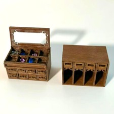 Casa delle bambole scala 1:12 miniature mobili esemplare portagioie incompiuto