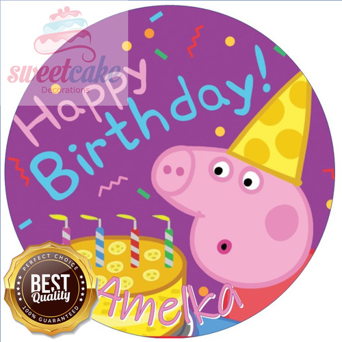 Cake topper peppa pig - pig, |