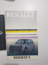 RENAULT 5 1989  LIBRETTO USO MANUTENZIONE + ELENCO INDIRIZZI + PORTADOCUMENTI