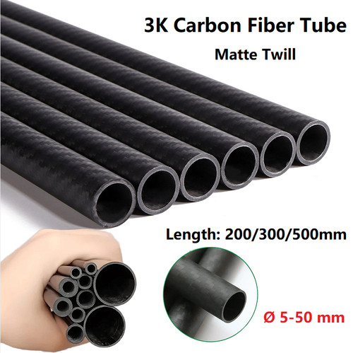 Tubo fibra carbonio 3k - in,