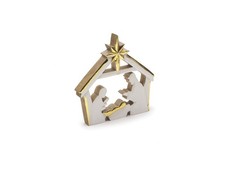 Natività legno bianco e oro Collezione TAKE AWAY