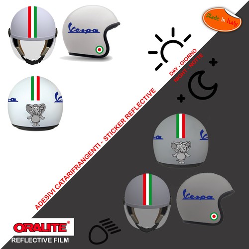 Adesivi casco rifrangenti