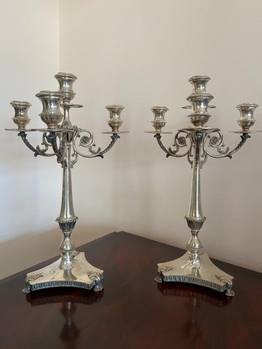 Coppia candelabri argento 800 - coppia,