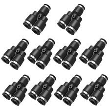 Raccordi Aria Push To Connect Tubo 1/4" Od Air Line Splitter Union Push Confezione da 10
