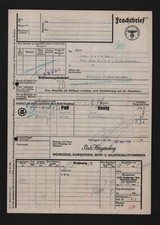 Frachtbrief 1939, Rich