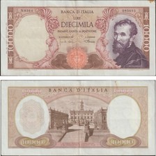 10000 LIRE 4/1/1968 MICHELANGELO - REPUBBLICA