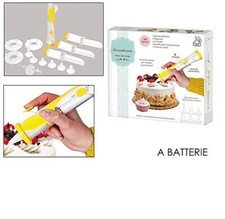 SET PASTICCERIA SIRINGA PENNA DECORATIVA ELETTRICA KIT 14 PEZZI DOLCI TORTE