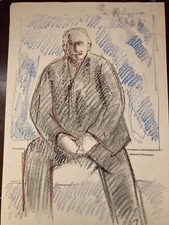 Glauco Tarquini, studio. Pastello su carta. Autenticato. Anni '60