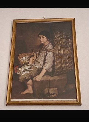 Quadro antico con - , cornice