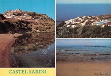 Cartolina Castelsardo vedute varie paese mare case