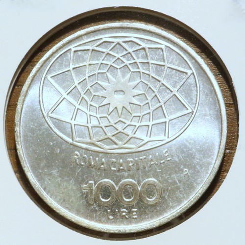 Moneta argento italia 1000 - italia,