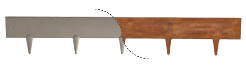 Bordura corten con picchetti - corten,