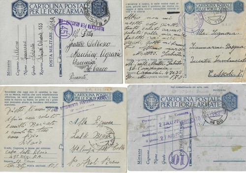 Posta militare guerra - posta, 2^guerra