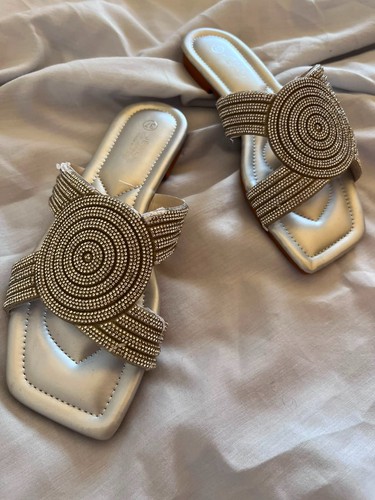 Sandali donna slide strass
