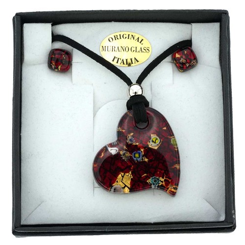 Set collana orecchini cuore - collana,