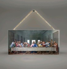 Ultima Cena quadro stampa su legno Decorazione Casa Ufficio 