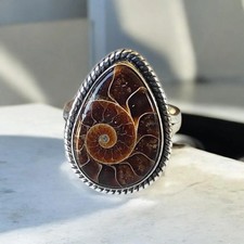 Anello Ammonite Fatto a Mano
