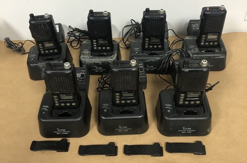 Seven icom hand held - icom, business