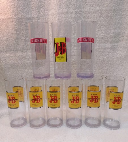 Bicchieri smirnoff rare - j&b,
