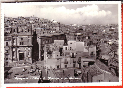 Cartolina agrigento non - b/n,