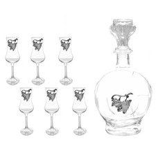 Bottiglia e bicchieri per