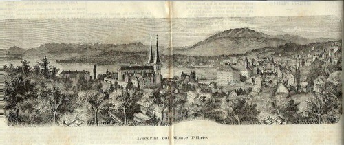 Stampa antica lucerna luzern - stampa,