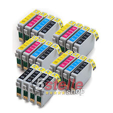 KIT 20 CARTUCCE PER STAMPANTE EPSON STYLUS DX7450 DX 7450 NERO + COLORE
