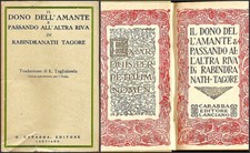 RABINDRANATH TAGORE IL DONO DELL' AMANTE E PASSANDO ALL' ALTRA RIVA  1920