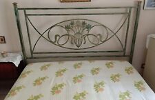 Letto in ferro battuto matrimoniale Cuore nero decorato oro