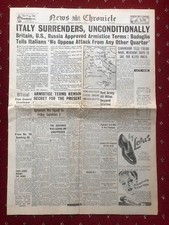 Itlay Surrenders Newspaper