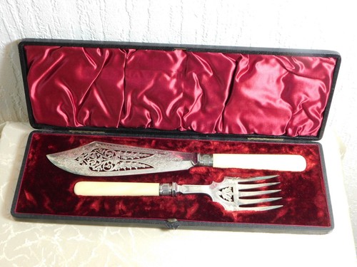 Antico posate pesce - antico,