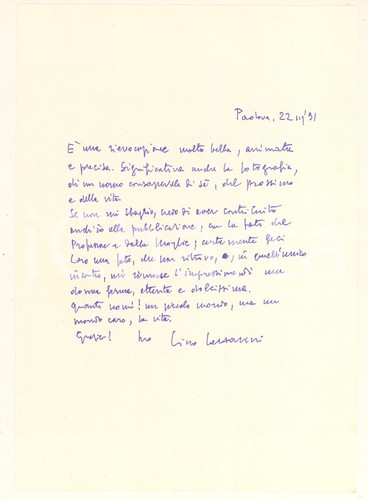 1991 padova lettera prof lino - lettera,