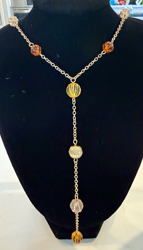 Collana catena lariat - tono, oro