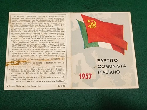 Tessera pci partito - tessera,
