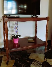 Mobiletto carrello a colonna stile Luigi Filippo