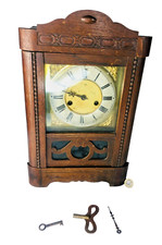Clock Upright Mantel Wood with