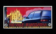 Y10 VILLE LANCIA poster manifesto Milano Duomo Auto Car Autobianchi 1994 F33