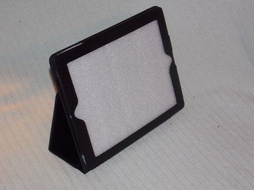 Generic black folio leather - black,