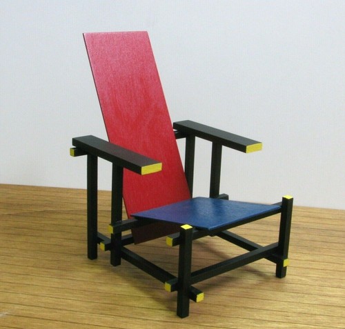 Sedia iconica rossa blu - sedia,