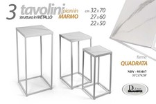 SET 3 TAVOLINI COLONNINE