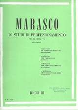 MARASCO - 10 STUDI DI PERFEZIONAMENTO per clrinetto - ed Ricordi