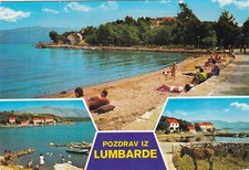 Lumbarda Croatia Multiview Postcard posted creased