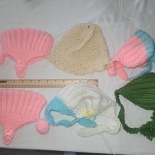 Vintage Hand Knitted Hats And