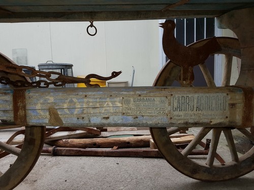 Carro agricolo antico legno - carro,