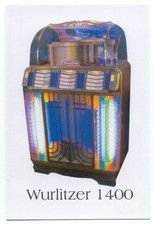 Cartolina pubblicitaria Jukebox Wurlitzer 1400