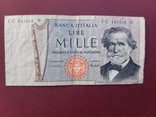 ITALIE ~ BILLET 1000 LIRE 1969