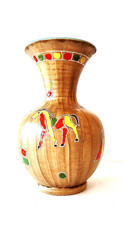 VASO POLICROMO - MAIOLICA - FIRMATO: SANTUCCI DERUTA - VINTAGE
